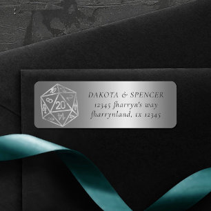 Étiquette RPG Luxe   Adresse de la joueuse de jeu de société