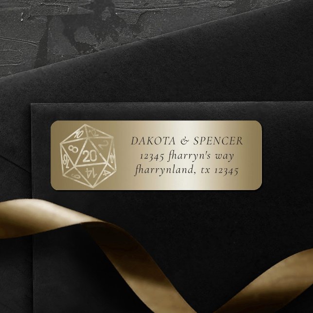 Étiquette RPG Luxe | Adresse du joueur de jeu de société fan (Créateur téléchargé)