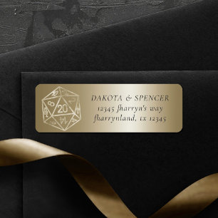 Étiquette RPG Luxe Adresse du joueur de table de fantasy G