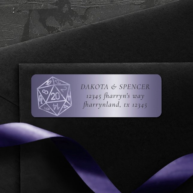 Étiquette RPG Luxe | Adresse pour les joueurs de jeux de soc (Créateur téléchargé)