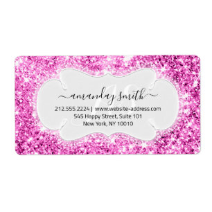 Étiquette RSVP Bridal Sweet Monogramme Mariage rose étincela