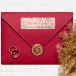 Étiquette RSVP Mariage Rose nuptiale Gold Sweet16e 15e