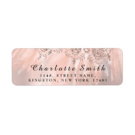 Étiquette RSVP Mariage Rose nuptiale Gold Sweet16e 15e