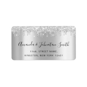 Étiquette RSVP Nouveau Mariage Adress Silver Grey Drivers Gr