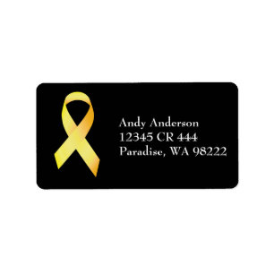 Étiquette Ruban de prévention du suicide jaune