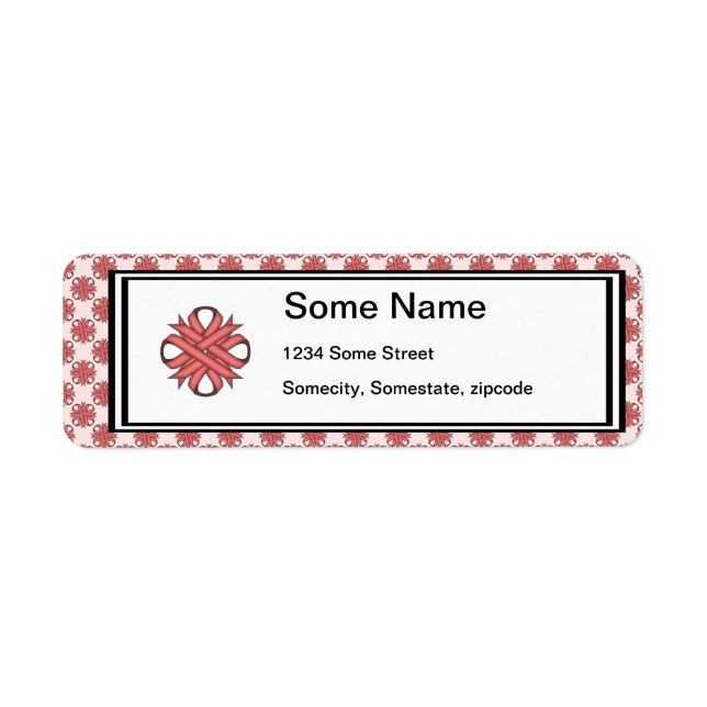 Étiquette Ruban de trèfle rose par Kenneth Yoncich (Devant)