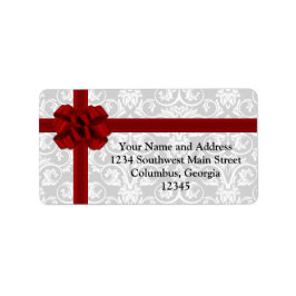 Étiquette Ruban rouge Présente Bow