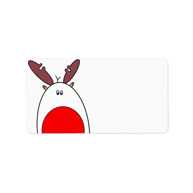 Étiquette Rudolph the Red Nose Reindeer Christmas Address (Devant)