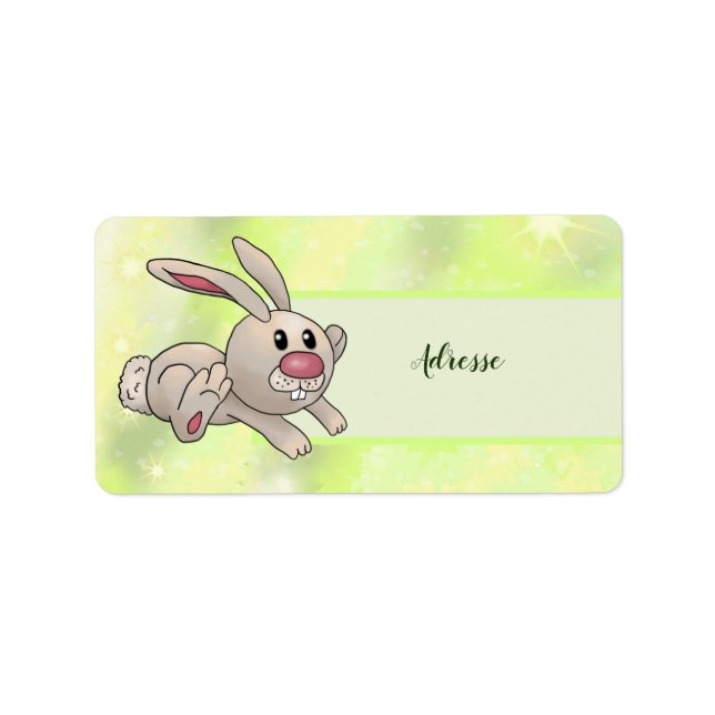 Étiquette Run rabbit (Devant)