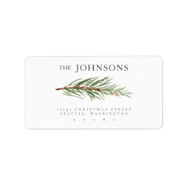 Étiquette Russe Christmas Tree Single Branch Adresse de reto