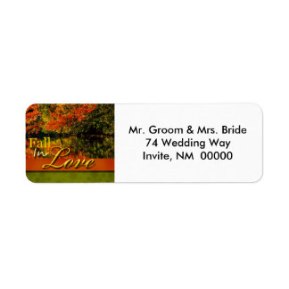 Étiquette Rustic Automne Mariage Love Adresse de retour