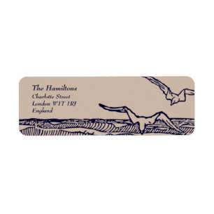 Étiquette Rustic Beach Wedding Adresse de retour Label