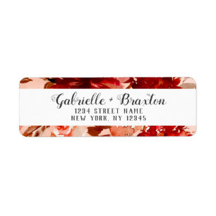 Étiquette Rustic Beauty Floral Mariage encadré Adresse de re