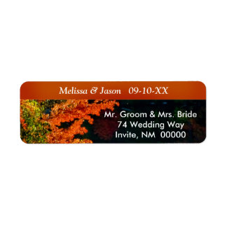 Étiquette Rustic Bride Groom Automne Foliage Mariage Inviter