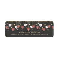 Rustic Country Heart Snowflake Adresse de retour