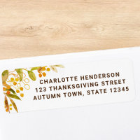 Rustic Fall Theme Return Adresse
