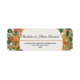 Étiquette Rustic Greenery Mariage Aquarelle Adresse de retou