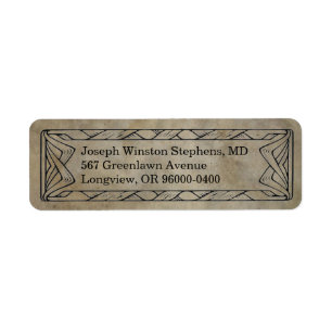 Étiquette Rustic Western Twine Adresse de retour