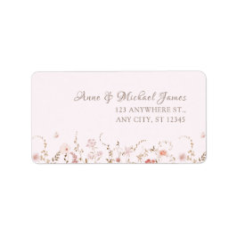 Étiquette Rustic Wildflowers with Photo Boho Country Floral