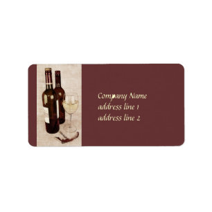 étiquette rustique de bouteilles de vin et en