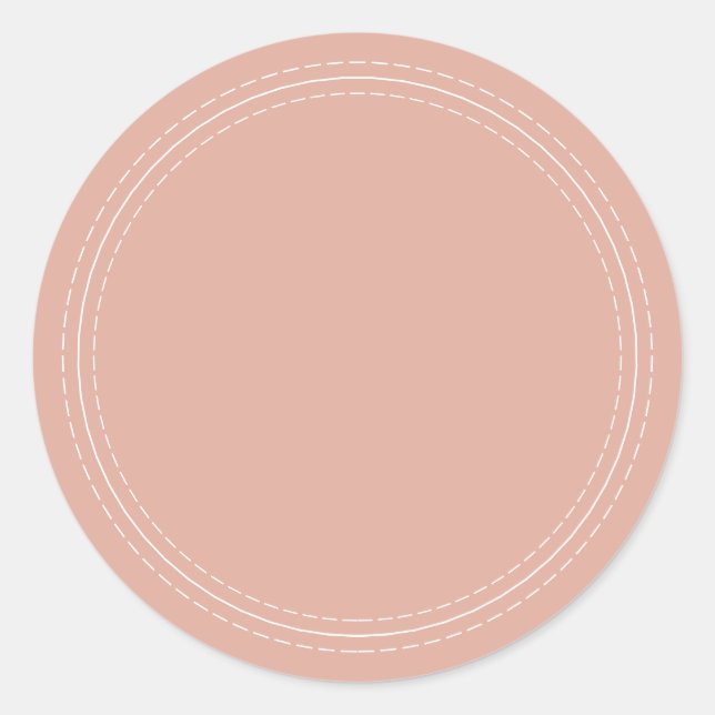 Étiquette Rustique Maison Simple Rose Poussiéreuse (Devant)