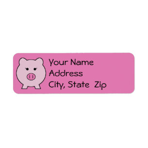 Étiquette Sadie le ~ rose Kawaii Girly mignon de porc