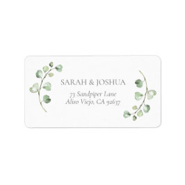 Étiquette Sage Green Arch Mariage botanique Adresse de retou
