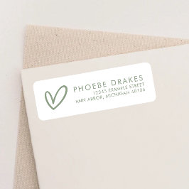 Étiquette Sage & White Adresse de Retour pour Baby Shower Mi