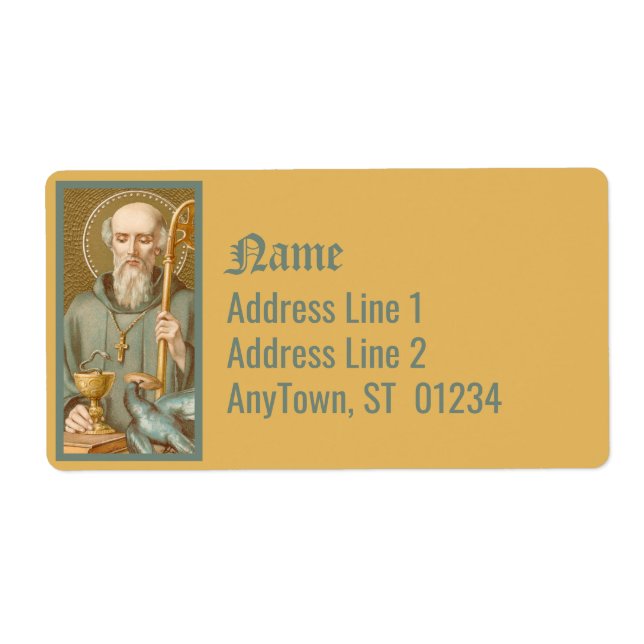 Étiquette Saint Benoît de Nursia (JM 07) (Devant)