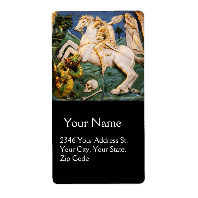 Étiquette Saint George, Dragon et Princesse (Devant)