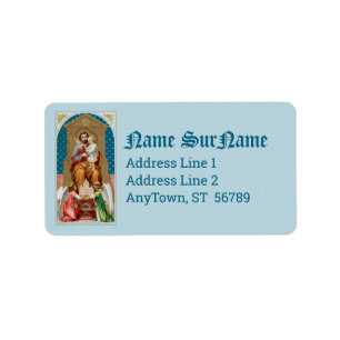 Étiquette Saint Joseph, Toddler CC, Anges avec modèle du Vat