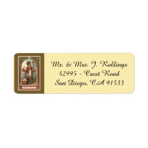 Étiquette Saint-Nicolas d'évêque de Myra