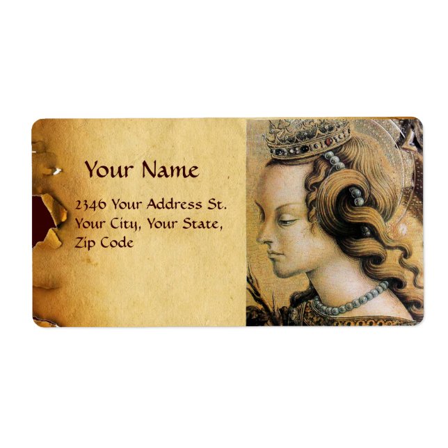 Étiquette Sainte-Catherine d'Alexandrie (Devant)