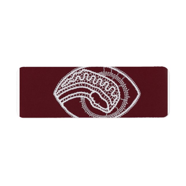 Étiquette Sainte Vierge Marie, dentelle (Devant)