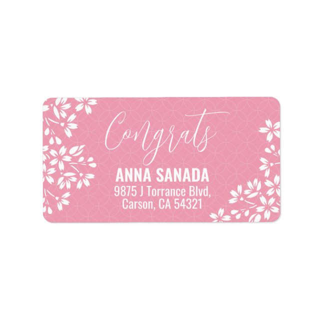 Étiquette SAKURA cerisier fleur Graduation party Invitation (Devant)