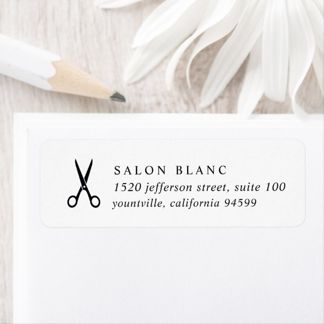 Étiquette Salon Business Promotional (En situation)
