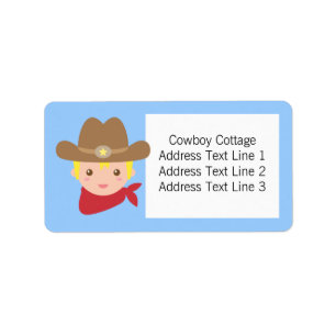 Étiquette Salut, joli cow-boy pour les petits garçons