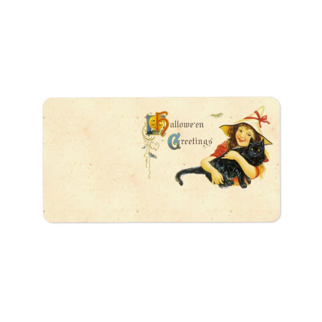 Étiquette Salutation Hallowe'en (Devant)