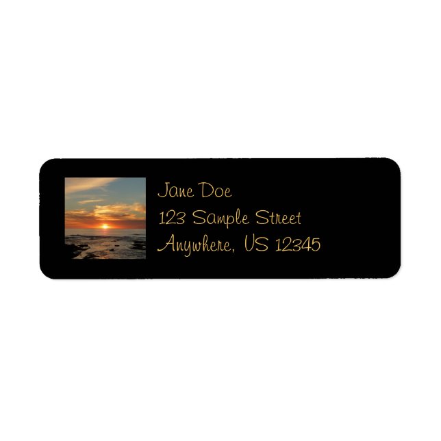 Étiquette San Diego Sunset II California Seascape (Devant)