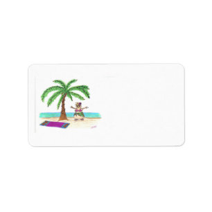 Étiquette Sandyman sur l'étiquette de plage