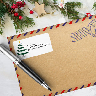 Étiquette Sapin de Noël d'avion militaire Aviation WW2