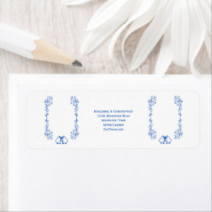 Étiquette Sapphire Mariage Adresse de retour Label Bells