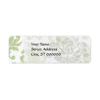 Étiquette sauge vert gras grand damé modèle