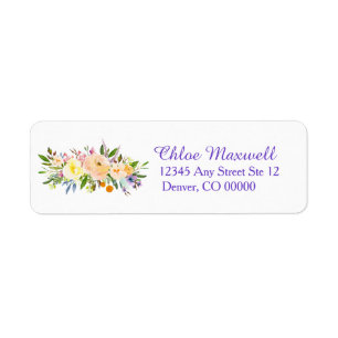 Étiquette Saule et floral du côté gauche
