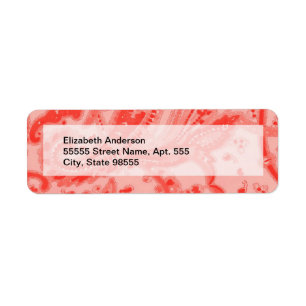 Étiquette Saumon Pink Paisley
