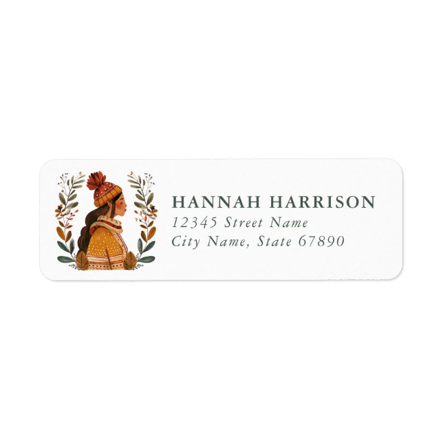 Étiquette Scandinavian Fall Return Address Labels (Devant)