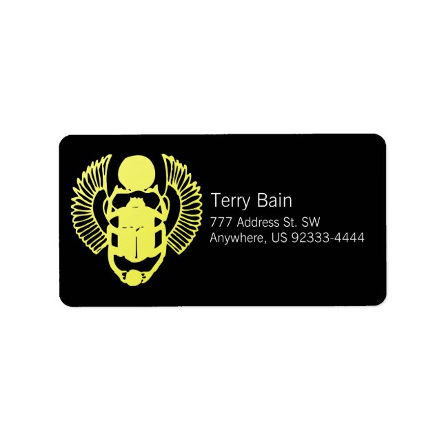 Étiquette Scarab ailé (Devant)