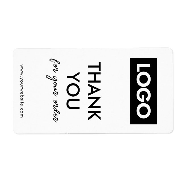 Étiquette Sceau de boîte de logo d'entreprise moderne (Devant)
