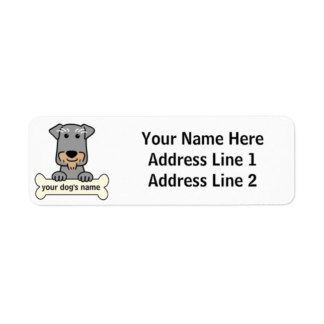 Étiquette Schnauzer miniature personnalisé (Devant)