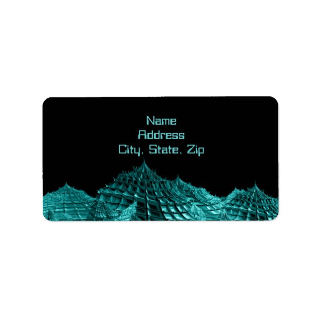 Étiquette Sci fi paysage imaginaire (Devant)